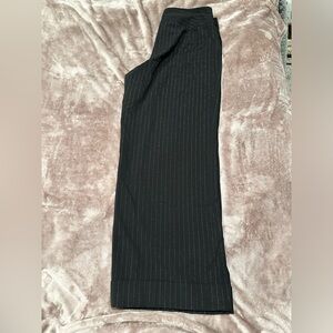 Wide Leg Black & Gold Pinstriped Slacks